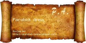 Parobek Anna névjegykártya